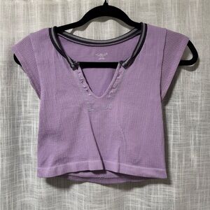 Urban Outfitters Lavender Ribbed Crop Top